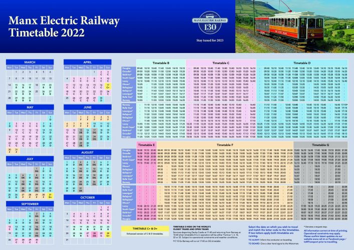 Heritage Railways Timetables & Events 2022